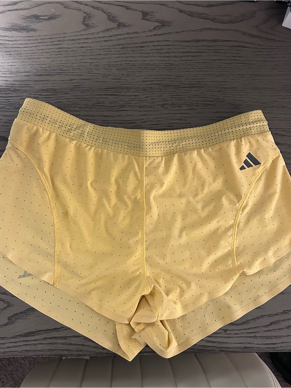 adidas Women’s Yellow Athletic Split Shorts